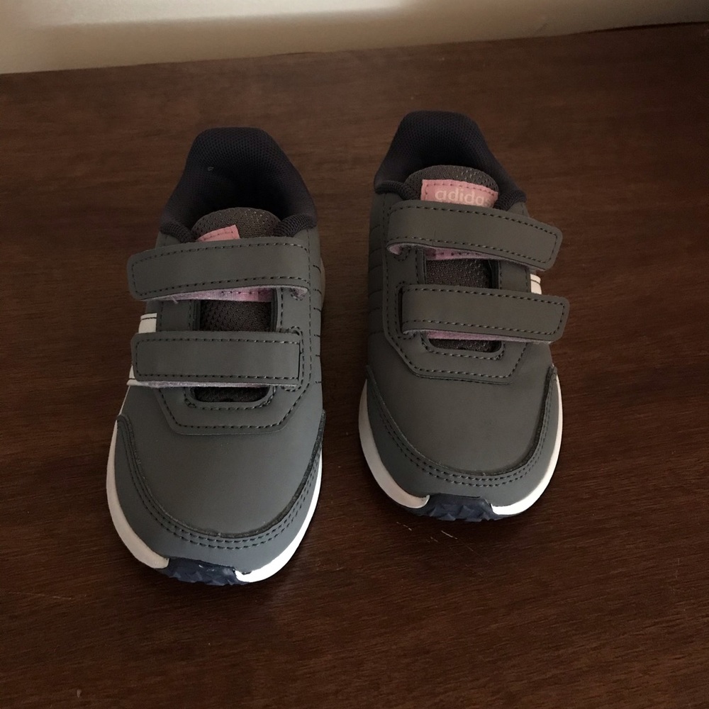 Gray and White Adidas
